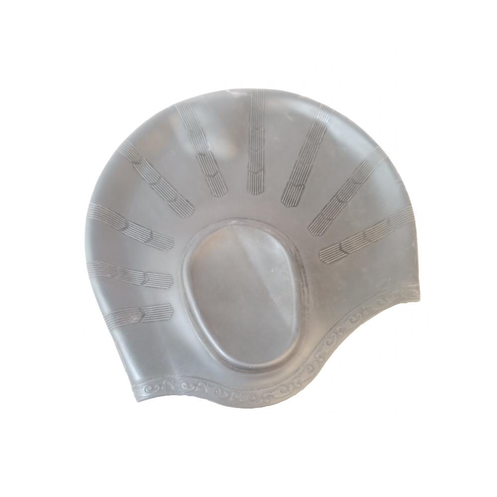 Gorro De Natación Unisex Con Orejeras Negro De Silicona